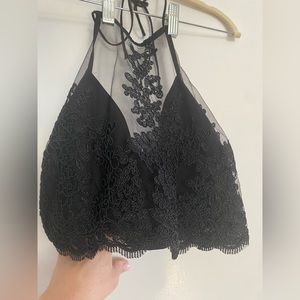 Black two piece  skirt set